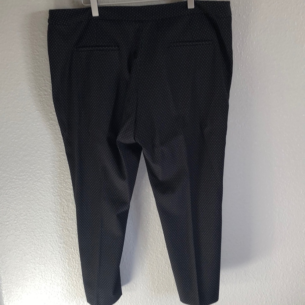 Black and white polka dot ankle pants